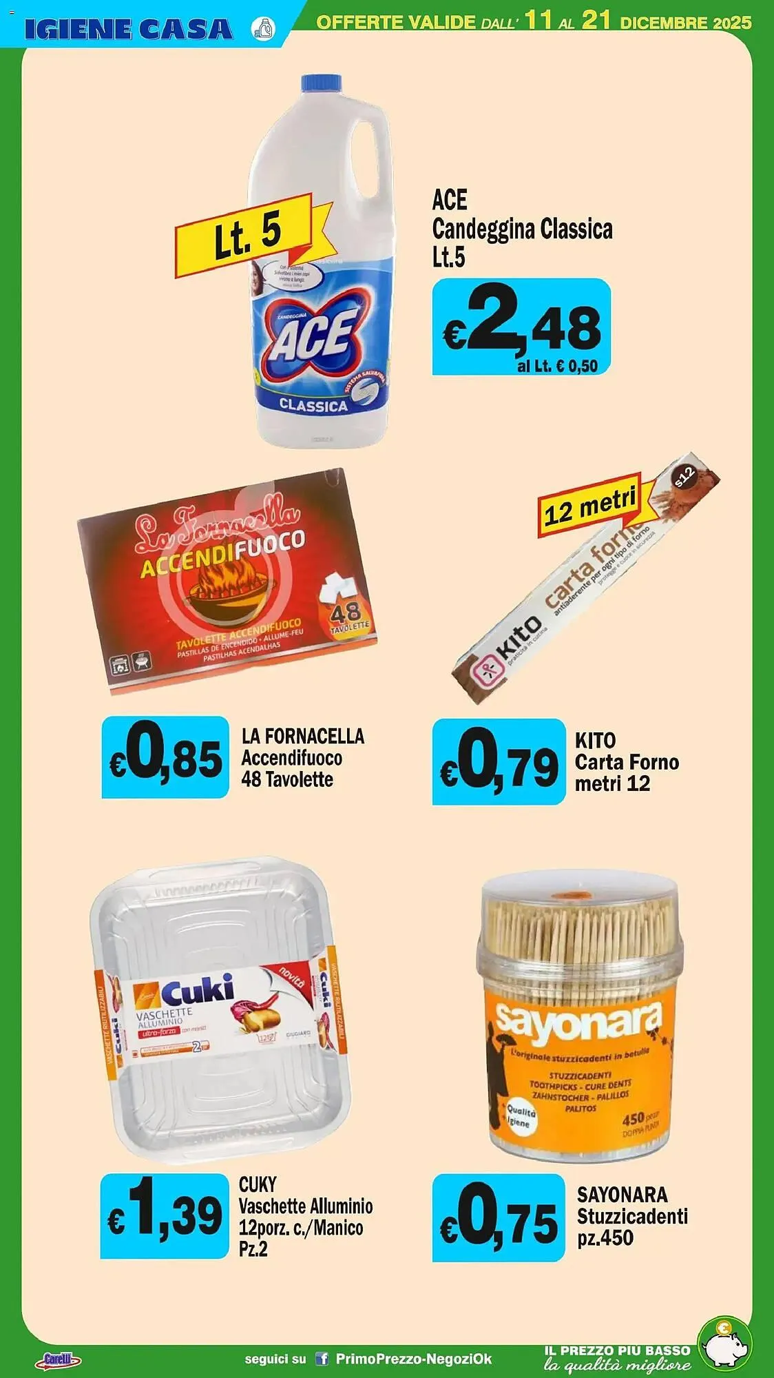 Volantino Primo Prezzo da 11 dicembre a 21 dicembre di 2025 - Pagina del volantino 21