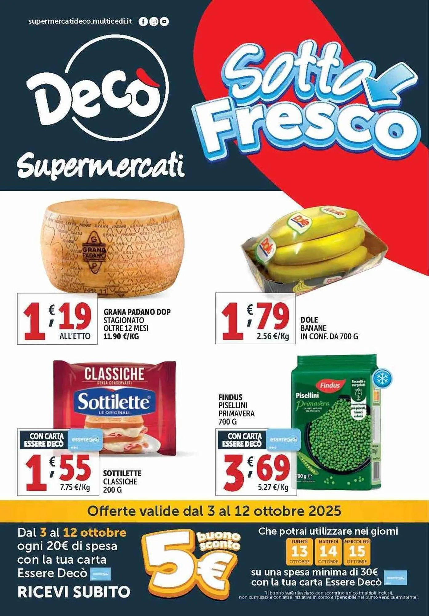 Volantino Deco Supermercati da 3 ottobre a 12 ottobre di 2025 - Pagina del volantino 1