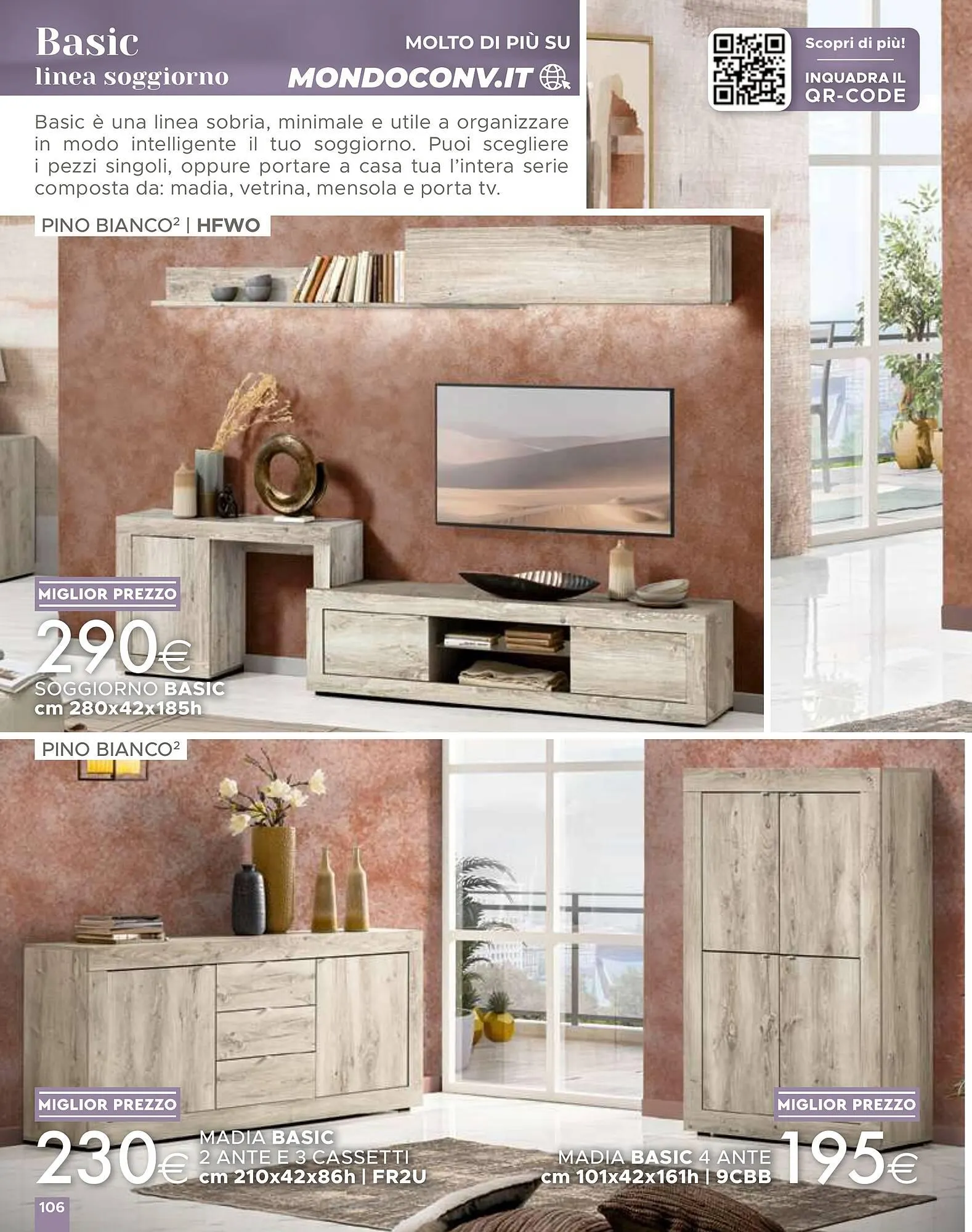 Volantino Mondo Convenienza da 1 aprile a 1 settembre di 2024 - Pagina del volantino 106