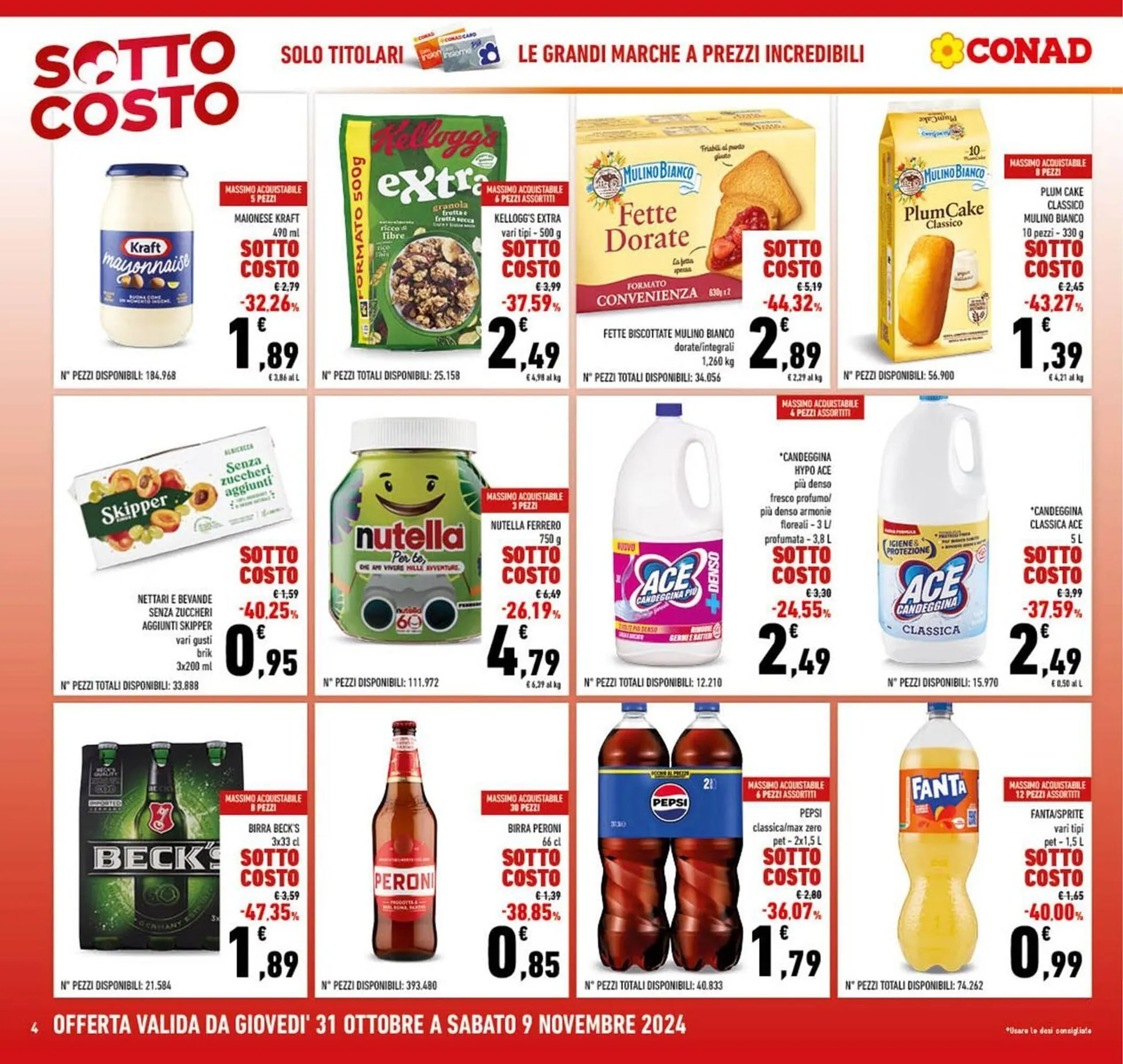 Volantino Conad da 31 ottobre a 9 novembre di 2024 - Pagina del volantino 4