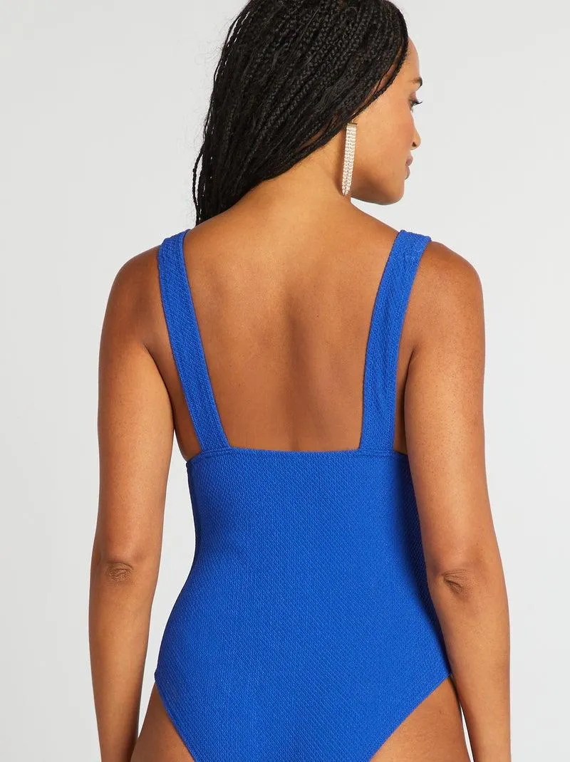 Costume intero testurizzato - blu