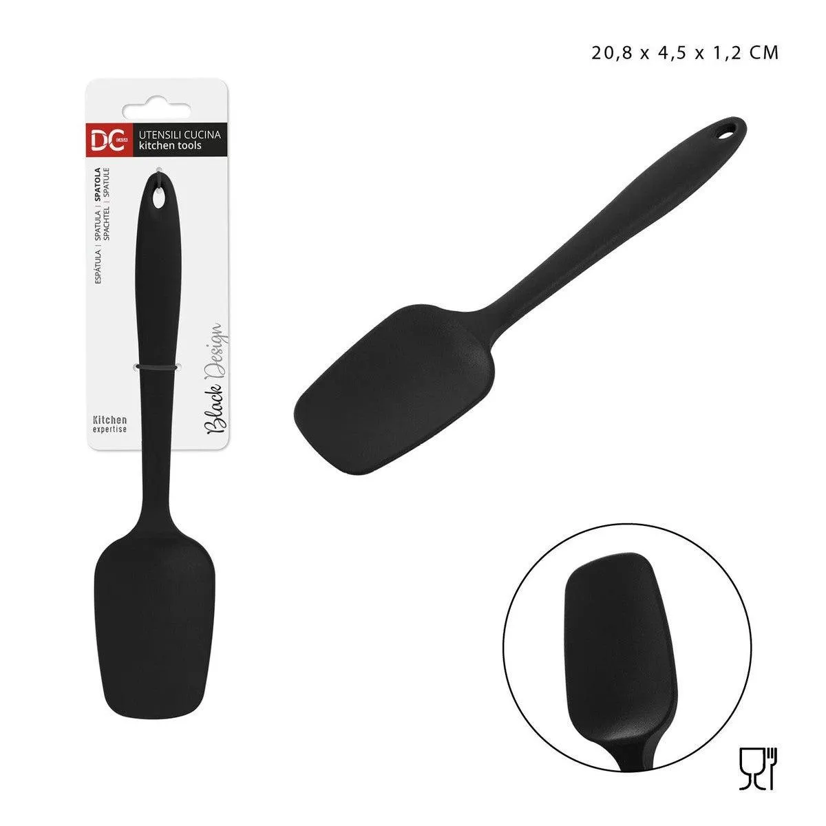 Dc Casa - L/Black Silicone Spatula 20.8x4.5x1.2Cm