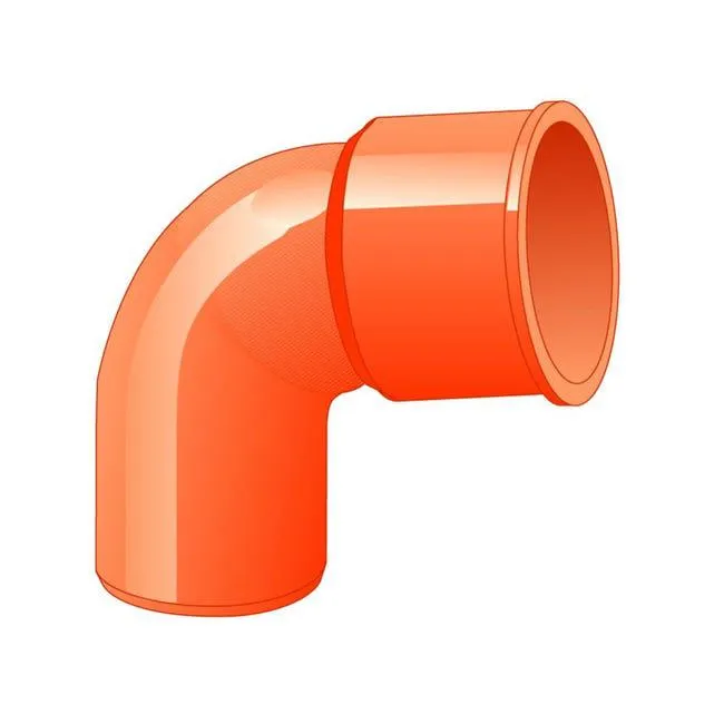 Curva di evacuazione arancione in PVC 87° Ø100 mm Vedi i dettagli del prodotto