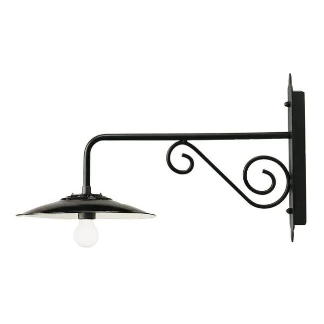 Applique classico da esterno Piatto antico nero IP43 1X E27 SOVIL