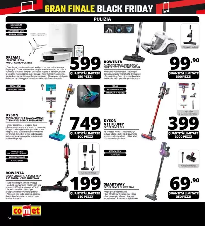 Black Friday Gran Finale da Comet! da 27 novembre a 2 dicembre di 2024 - Pagina del volantino 34