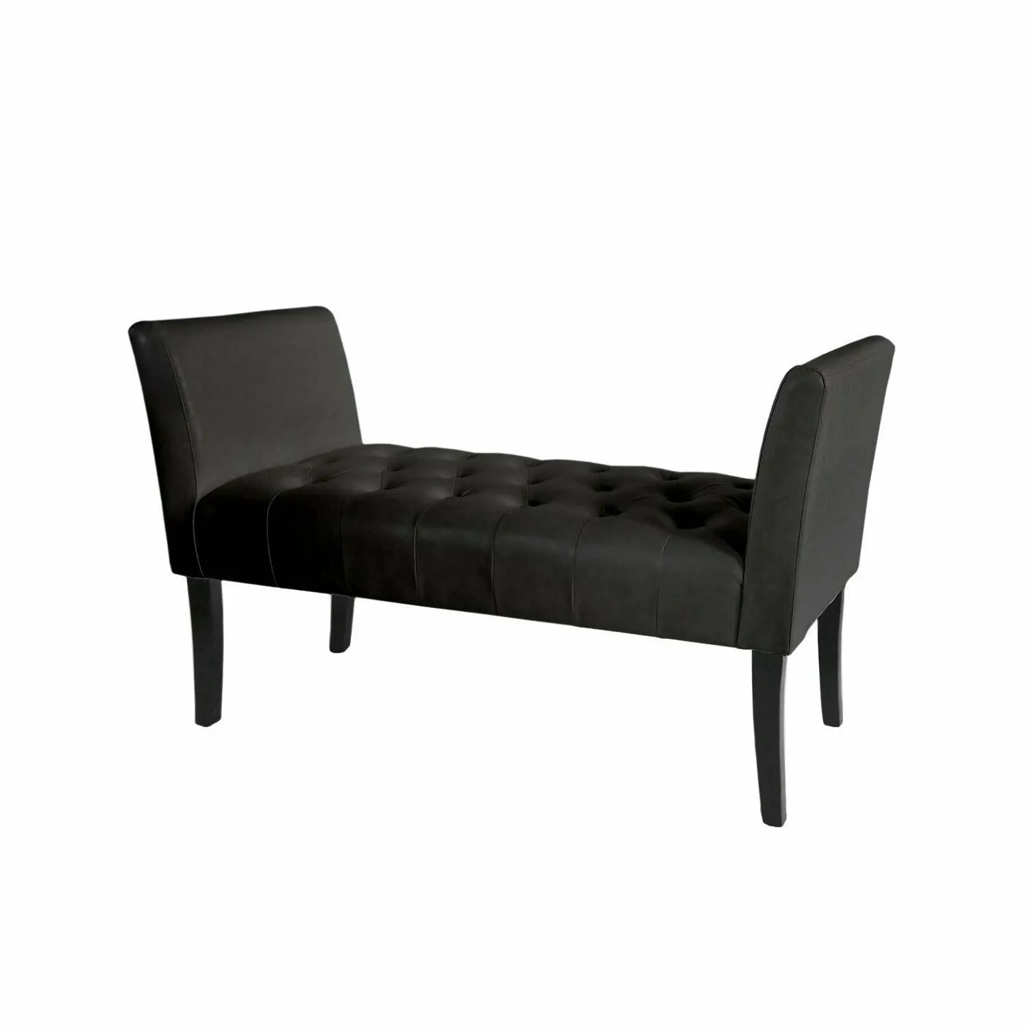 Panca camera da letto in similpelle colore nero