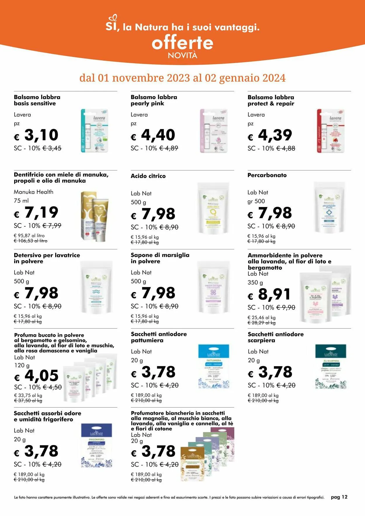 Natura Sì Volantino attuale da 25 ottobre a 8 novembre di 2023 - Pagina del volantino 12