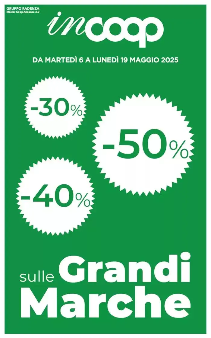 - 30% 40% 50% sulle Grandi Marche da 6 maggio a 19 maggio di 2025 - Pagina del volantino 1