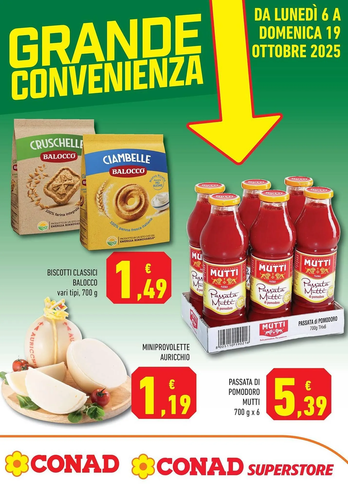 Volantino Conad da 6 ottobre a 19 ottobre di 2025 - Pagina del volantino 1