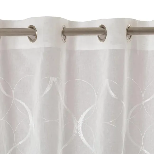 Tenda Luna bianco, occhiello 140x280 cm