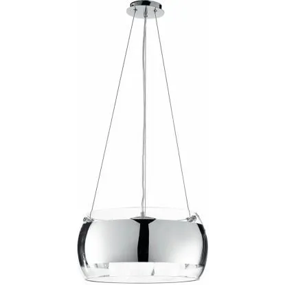 Sospensione Equatore cromata 3 luci 110 cm x 40 cm x 40 cm