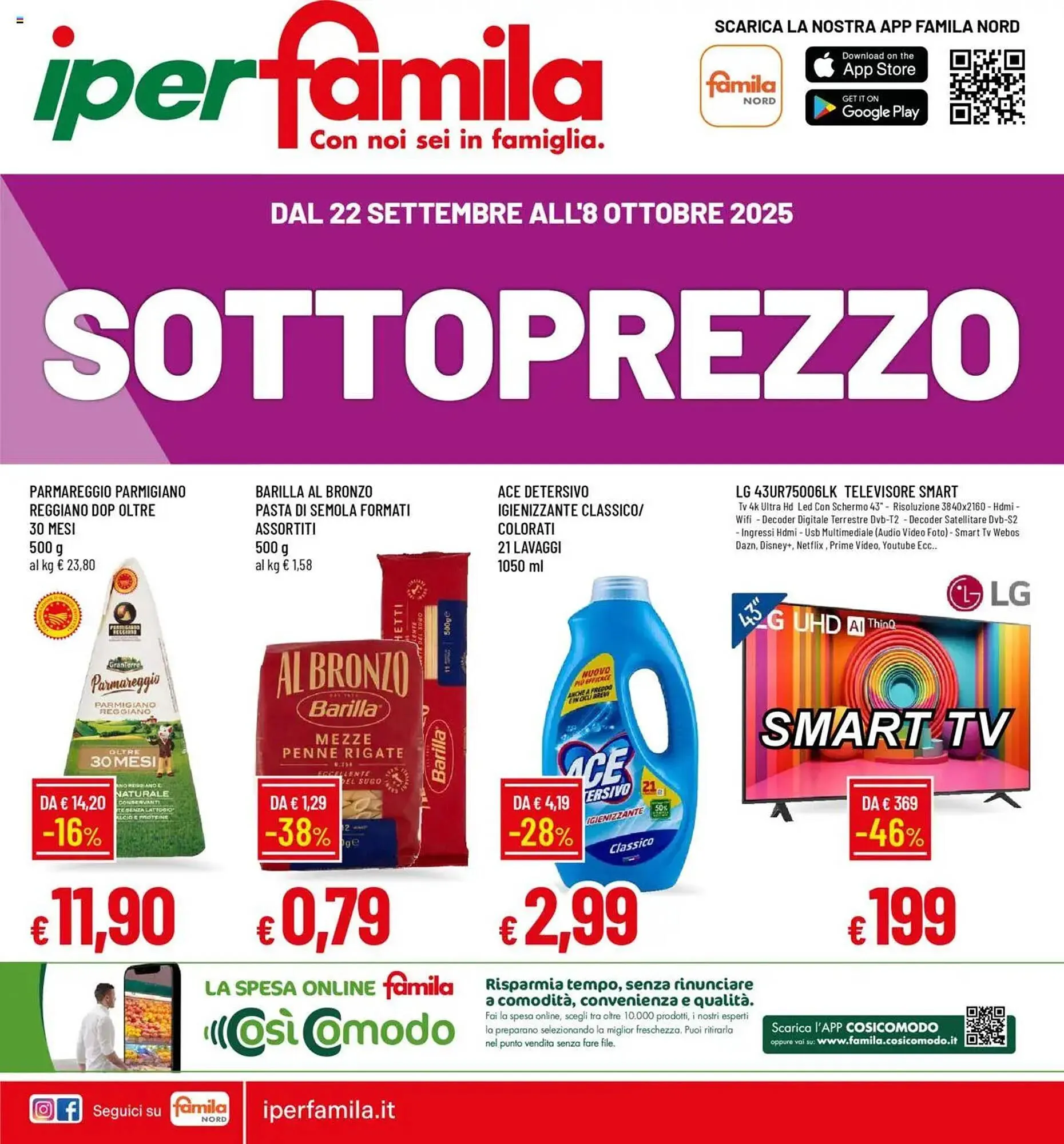 Volantino IperFamila da 22 settembre a 8 ottobre di 2025 - Pagina del volantino 1