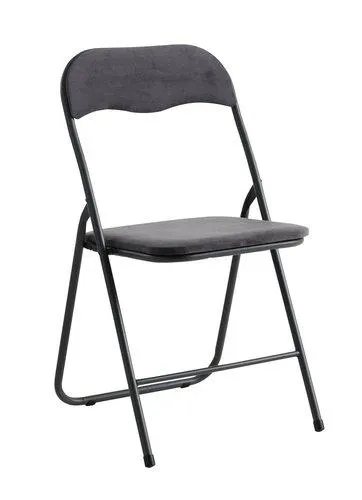 Sedia pieghevole VOEL velluto grigio scuro
