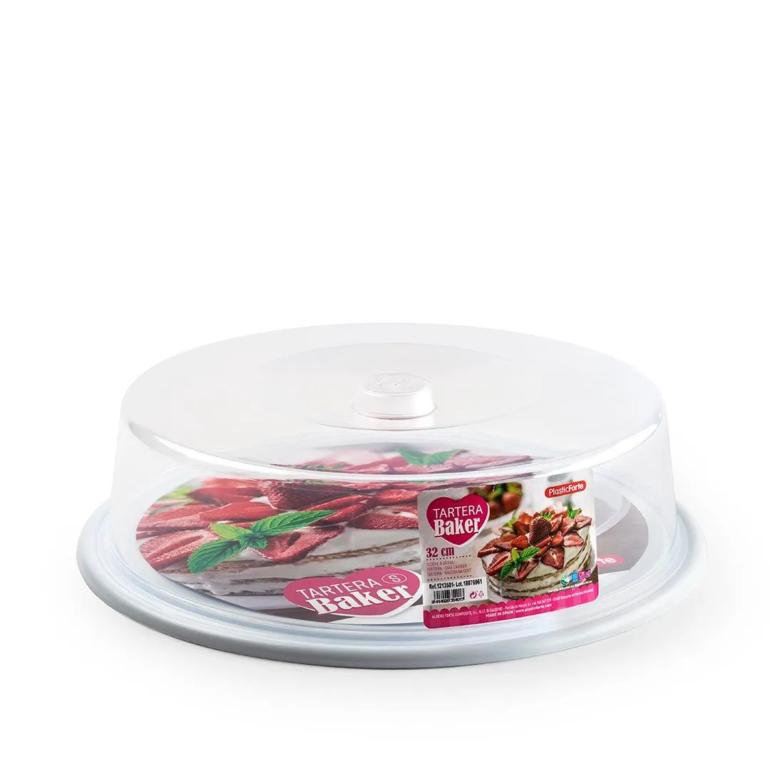 PlasticForte® - Baker S Cake Holder 32Cm White