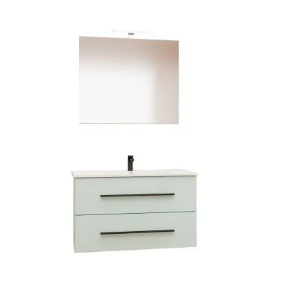 Mobile bagno base lavabo sospesa Mary 75x46 cm grigio cielo