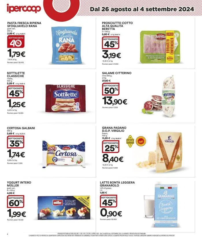 Sottocosto da 26 agosto a 4 settembre di 2024 - Pagina del volantino 4