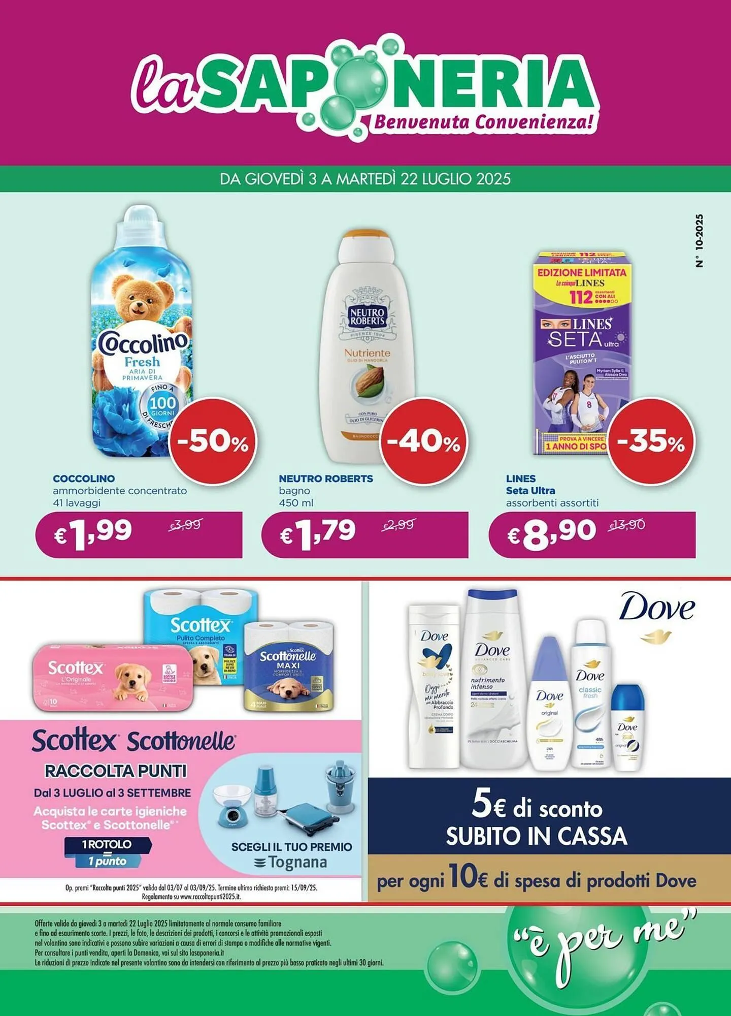 Volantino La Saponeria da 3 luglio a 22 luglio di 2025 - Pagina del volantino 1