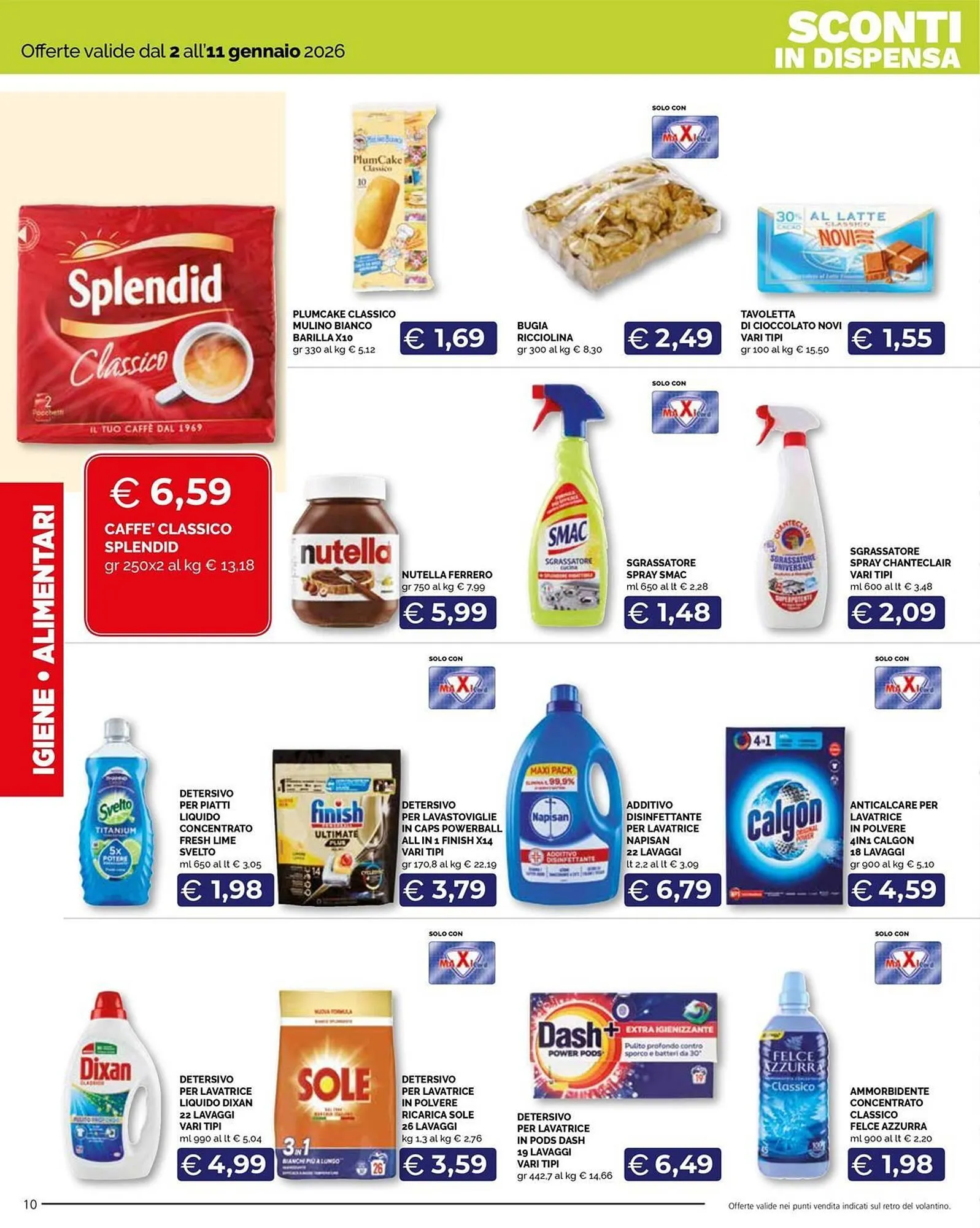 Volantino Maxisconto da 2 gennaio a 11 gennaio di 2026 - Pagina del volantino 10