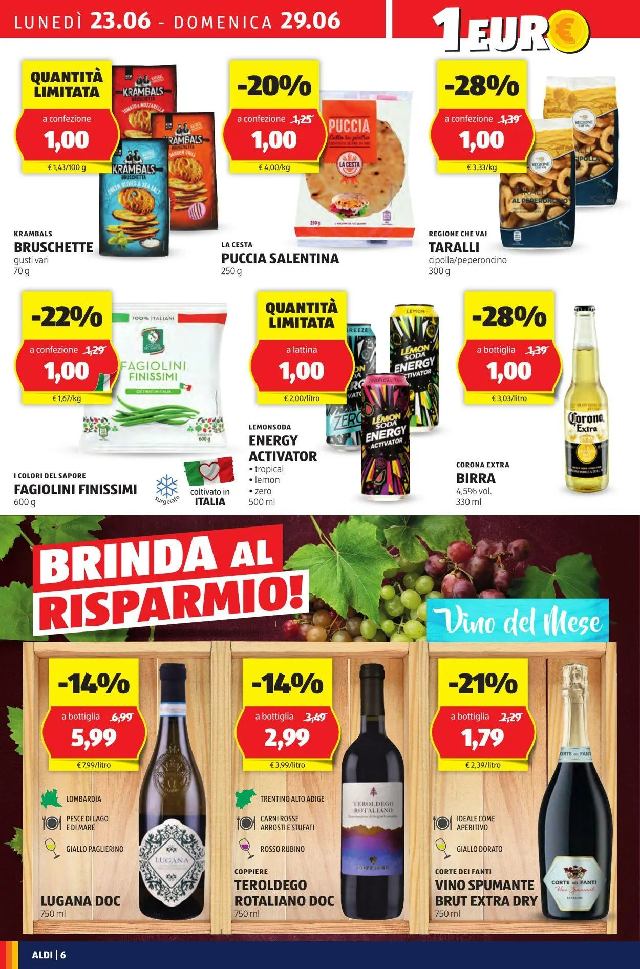 Aldi Volantino attuale da 23 giugno a 29 giugno di 2025 - Pagina del volantino 6