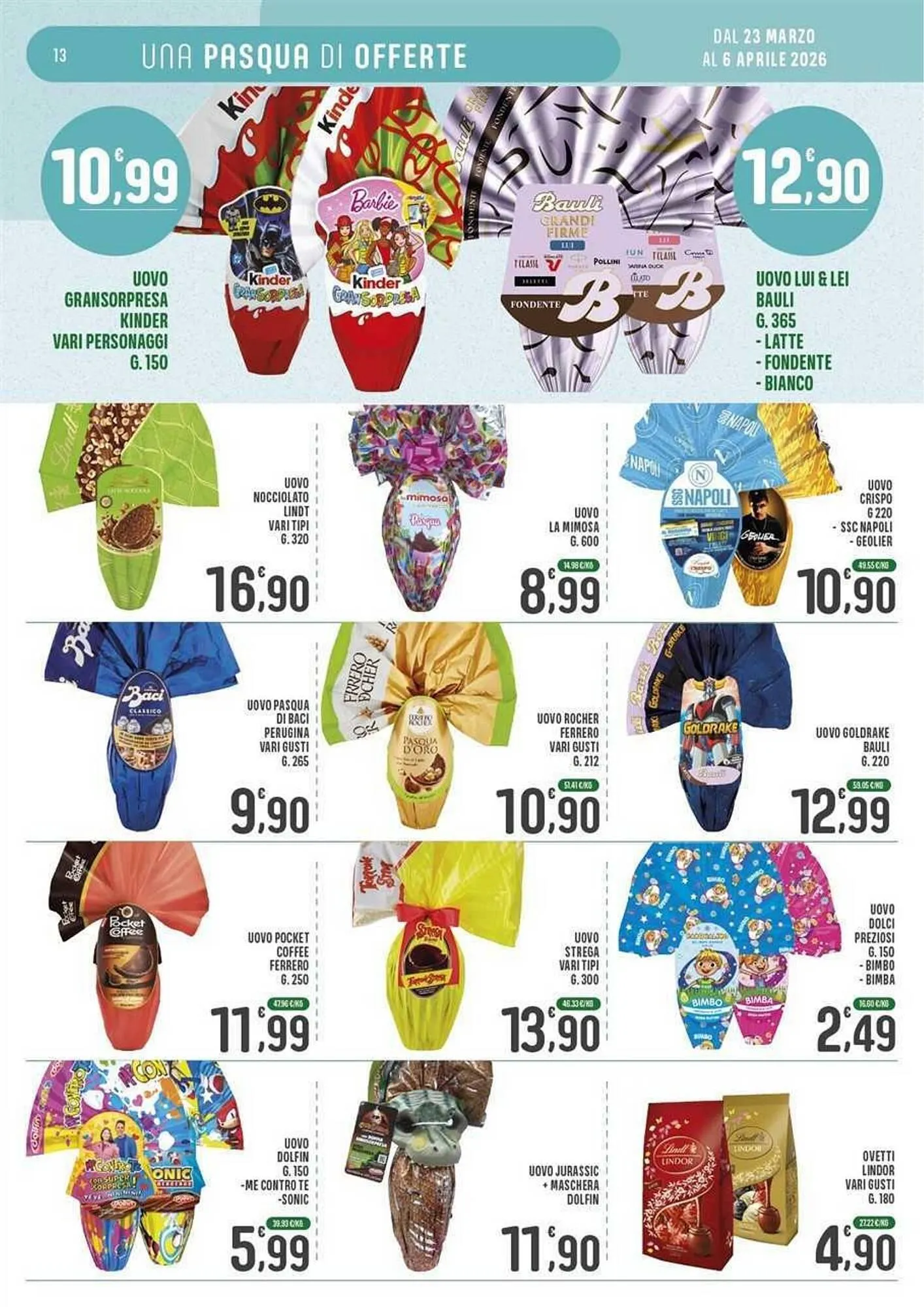 Volantino La Mimosa Supermercati da 23 marzo a 6 aprile di 2026 - Pagina del volantino 13