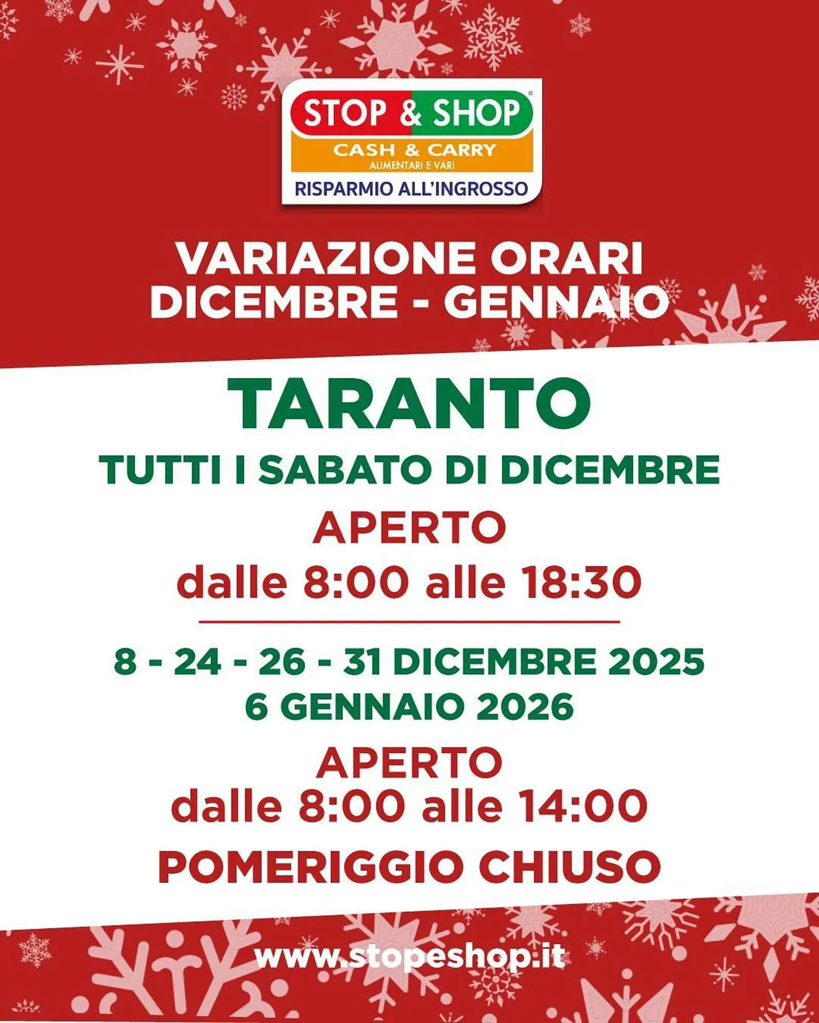 Volantino Stop&Shop da 5 dicembre a 6 gennaio di 2026 - Pagina del volantino 1