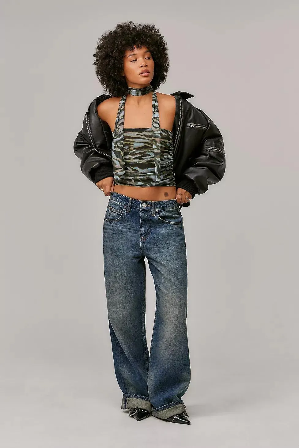 UO Addison Ruched Bandeau Top