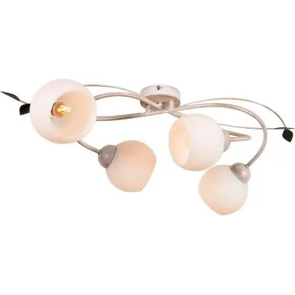 Plafoniera Cecilie 4 luci 41x41,5x21 cm avorio