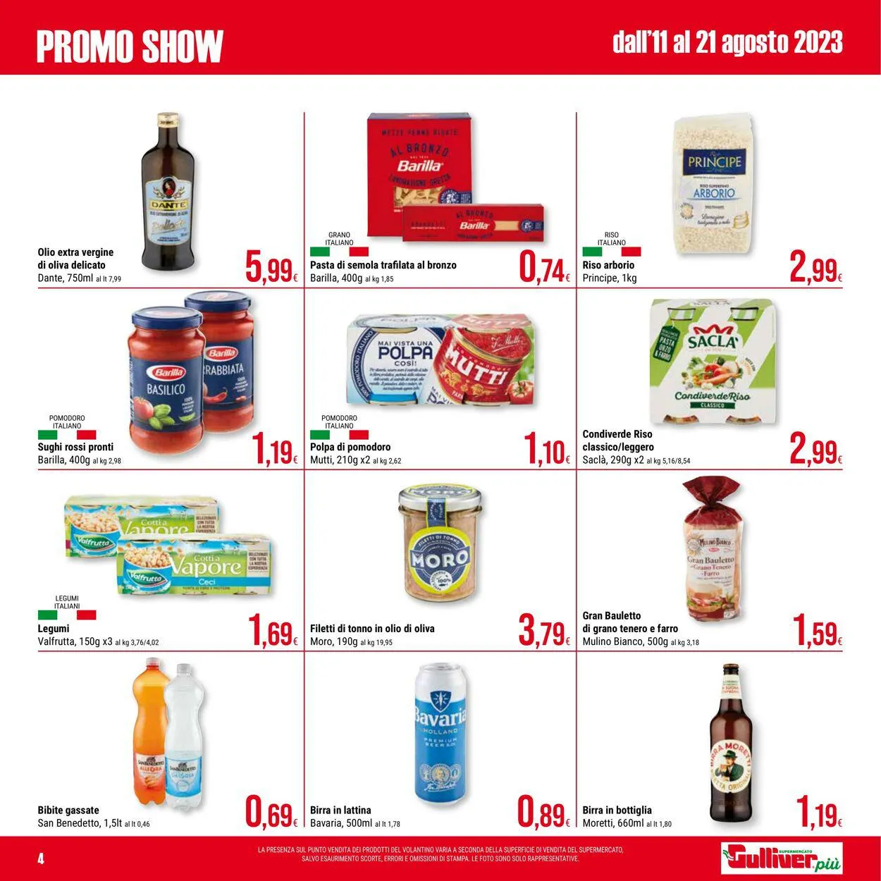 Gulliver Volantino attuale da 11 agosto a 21 agosto di 2023 - Pagina del volantino 4