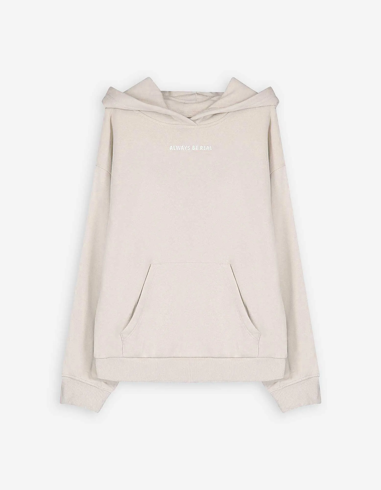 Felpa con cappuccio - Stampa - beige