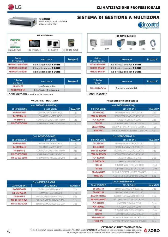Catalogo climatizzazione 2024 da 17 maggio a 31 dicembre di 2024 - Pagina del volantino 40