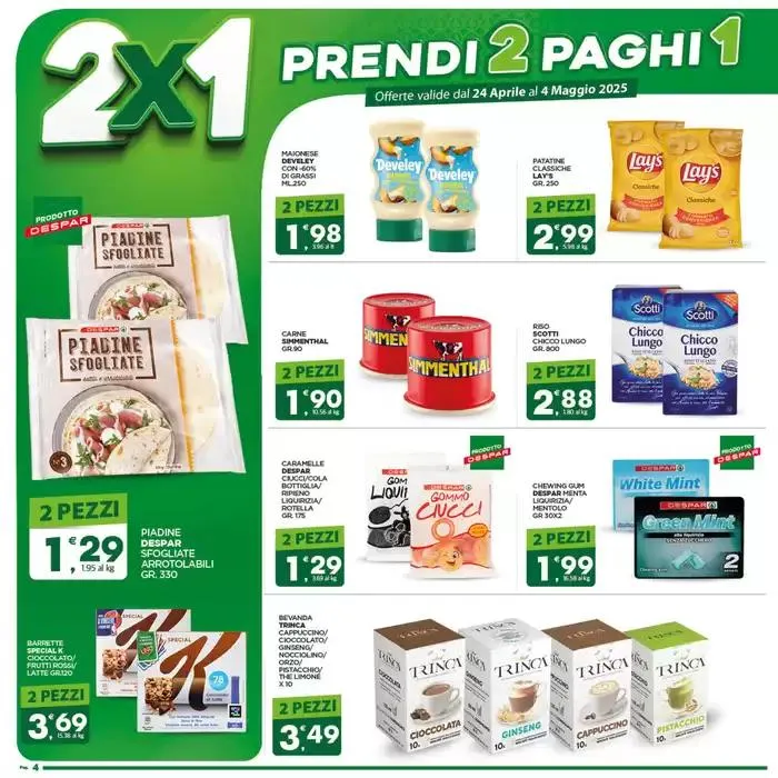 2x1 Prendi 2 Paghi 1 da 24 aprile a 4 maggio di 2025 - Pagina del volantino 4