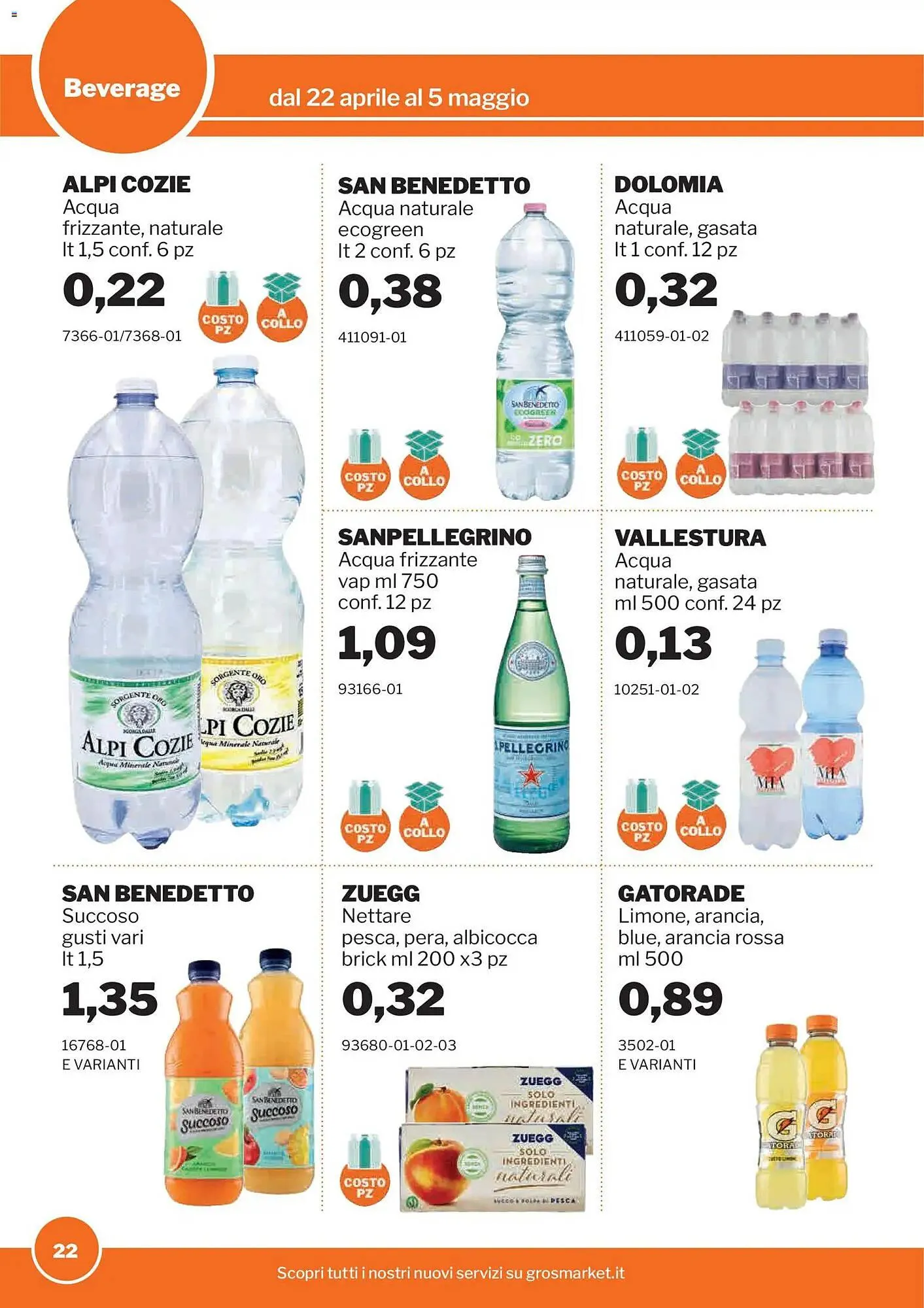 Volantino GrosMarket da 22 aprile a 5 maggio di 2026 - Pagina del volantino 22