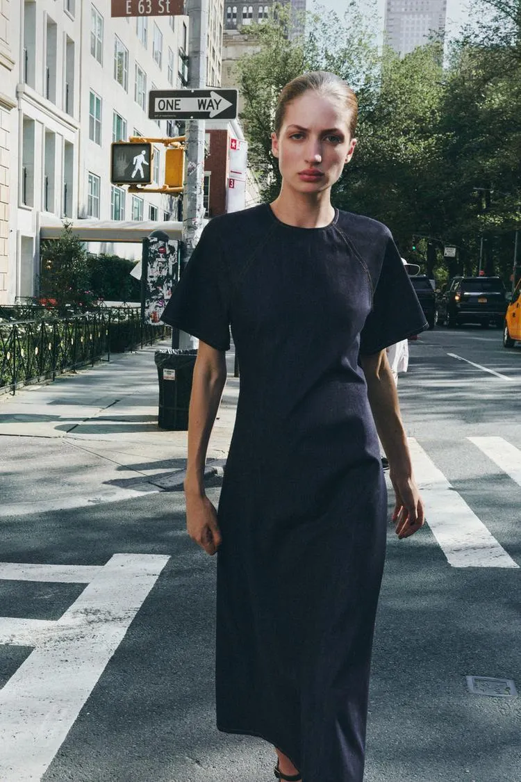 ZW COLLECTION DENIM LONG DRESS