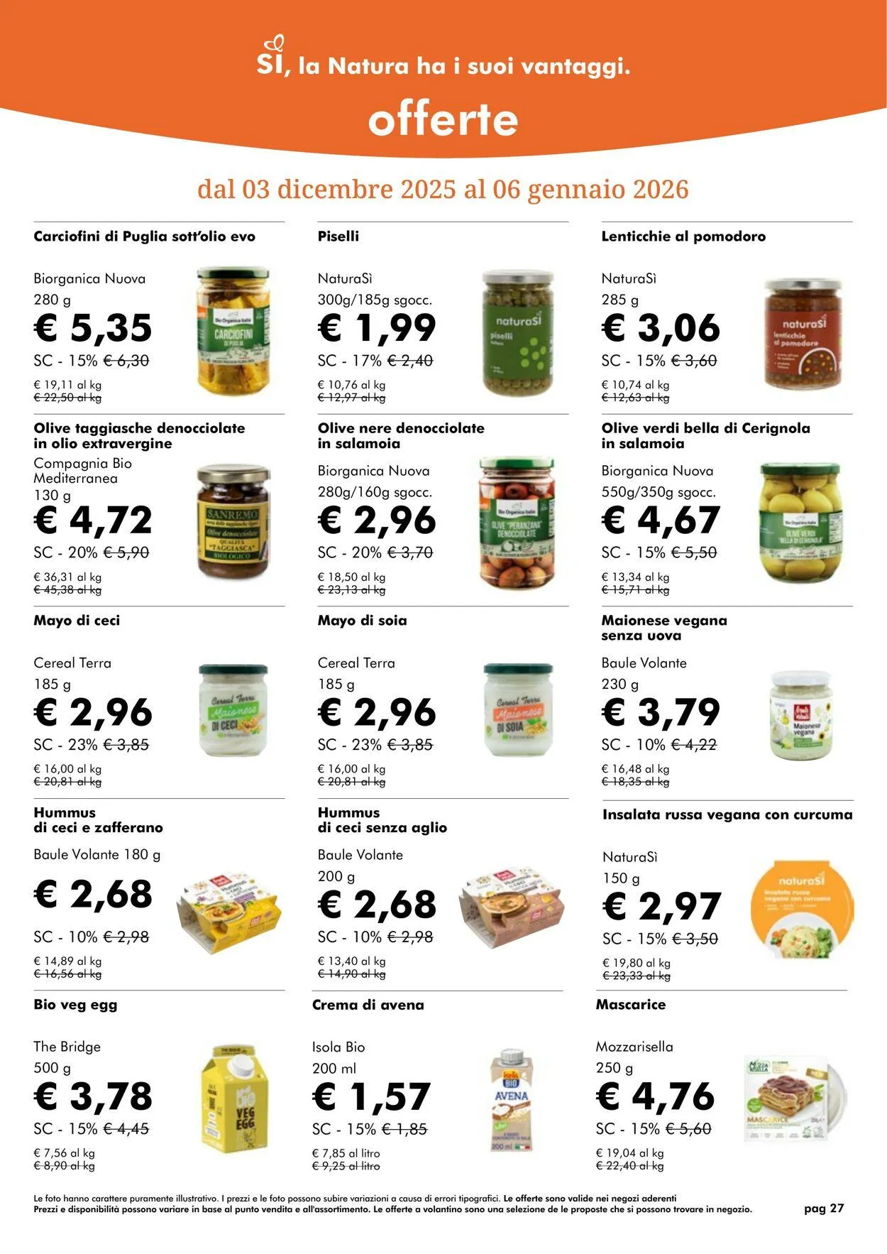 Natura Sì Volantino attuale da 1 dicembre a 1 gennaio di 2026 - Pagina del volantino 27