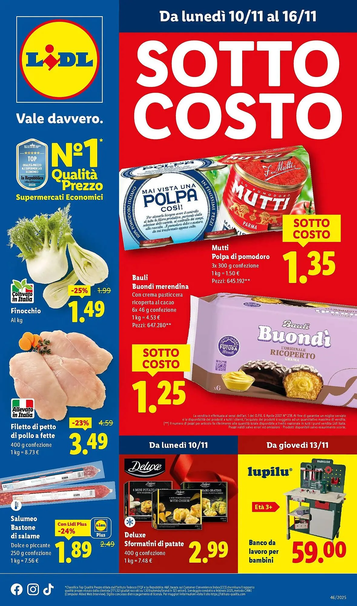 Volantino Lidl da 6 novembre a 16 novembre di 2025 - Pagina del volantino 1