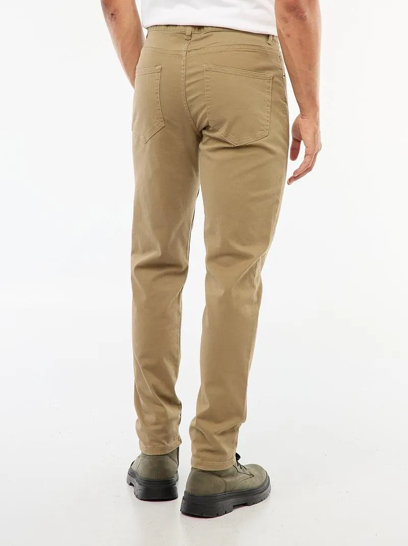 Pantaloni chino slim 5 tasche - L32 - Beige