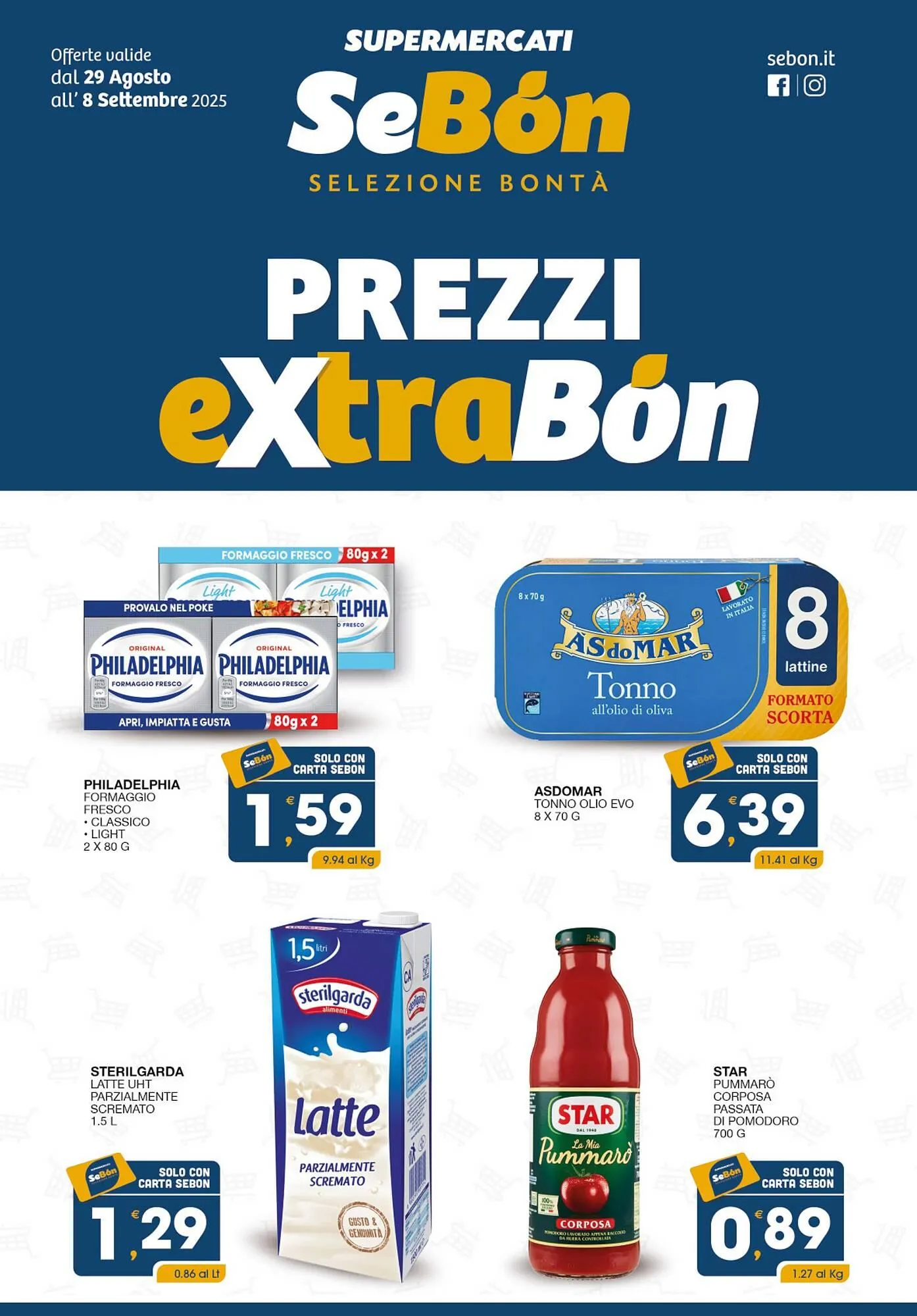 Volantino SeBón Supermercati da 29 agosto a 8 settembre di 2025 - Pagina del volantino 1