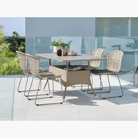 Tavolo STRIB L150 cm naturale + 4 Sedie HAJSTRUP naturale