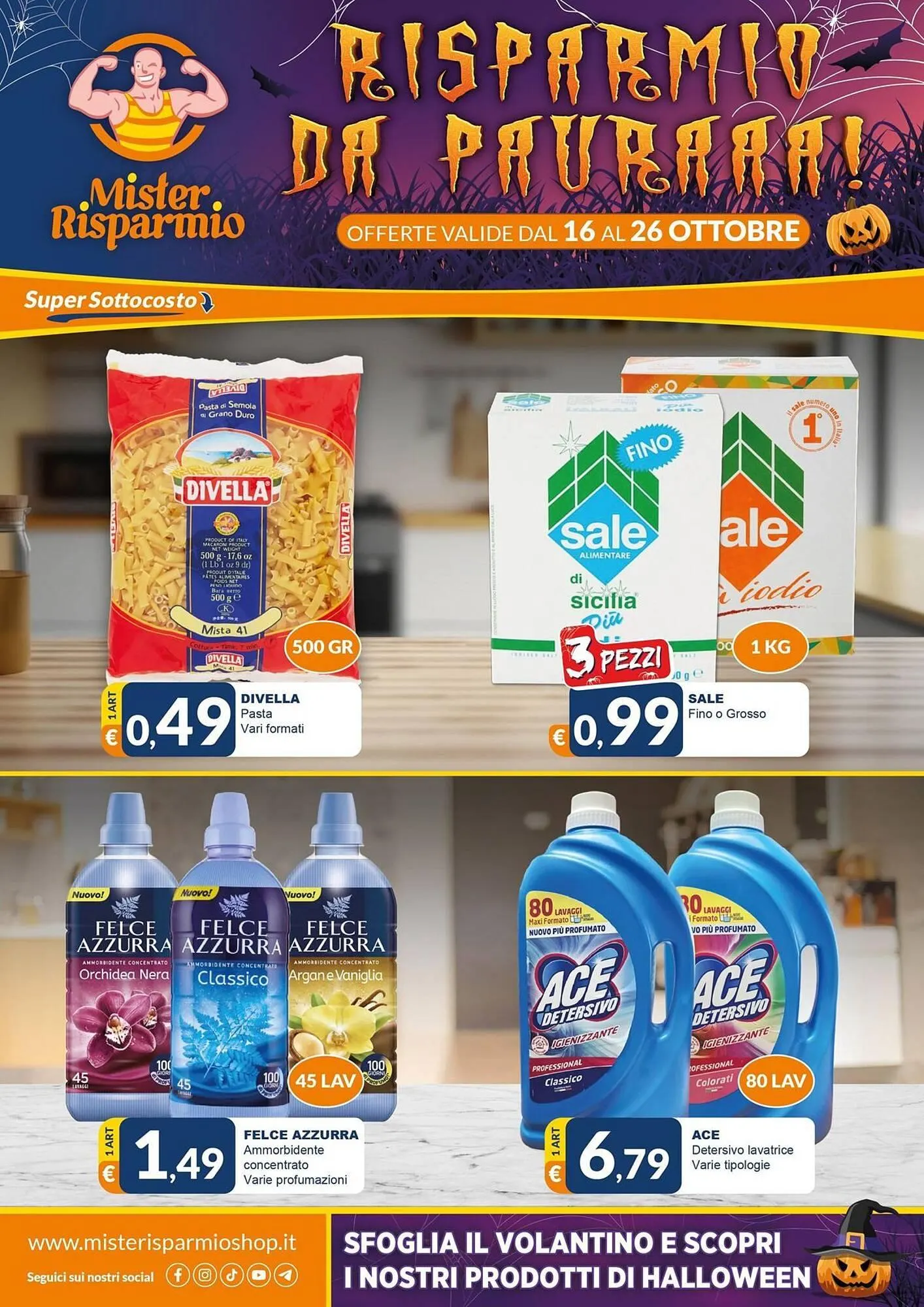 Volantino Mister Risparmio da 15 ottobre a 26 ottobre di 2025 - Pagina del volantino 1