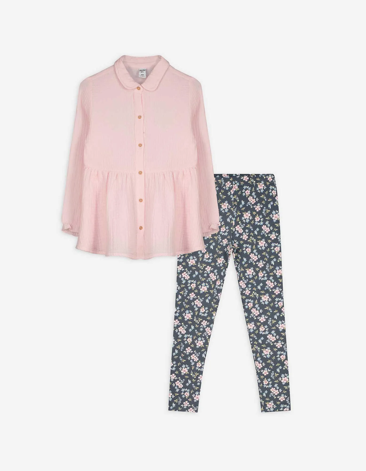 Set abito e leggings - Mussola - rosa