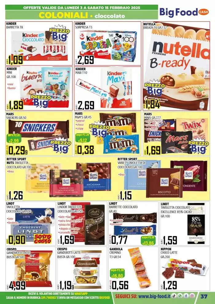 Carnevale innamorati della convenienza da 3 febbraio a 15 febbraio di 2025 - Pagina del volantino 37