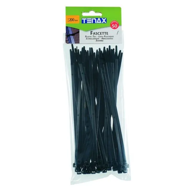 Fascette in plastica Fix-Tie L nero 50 pezzi