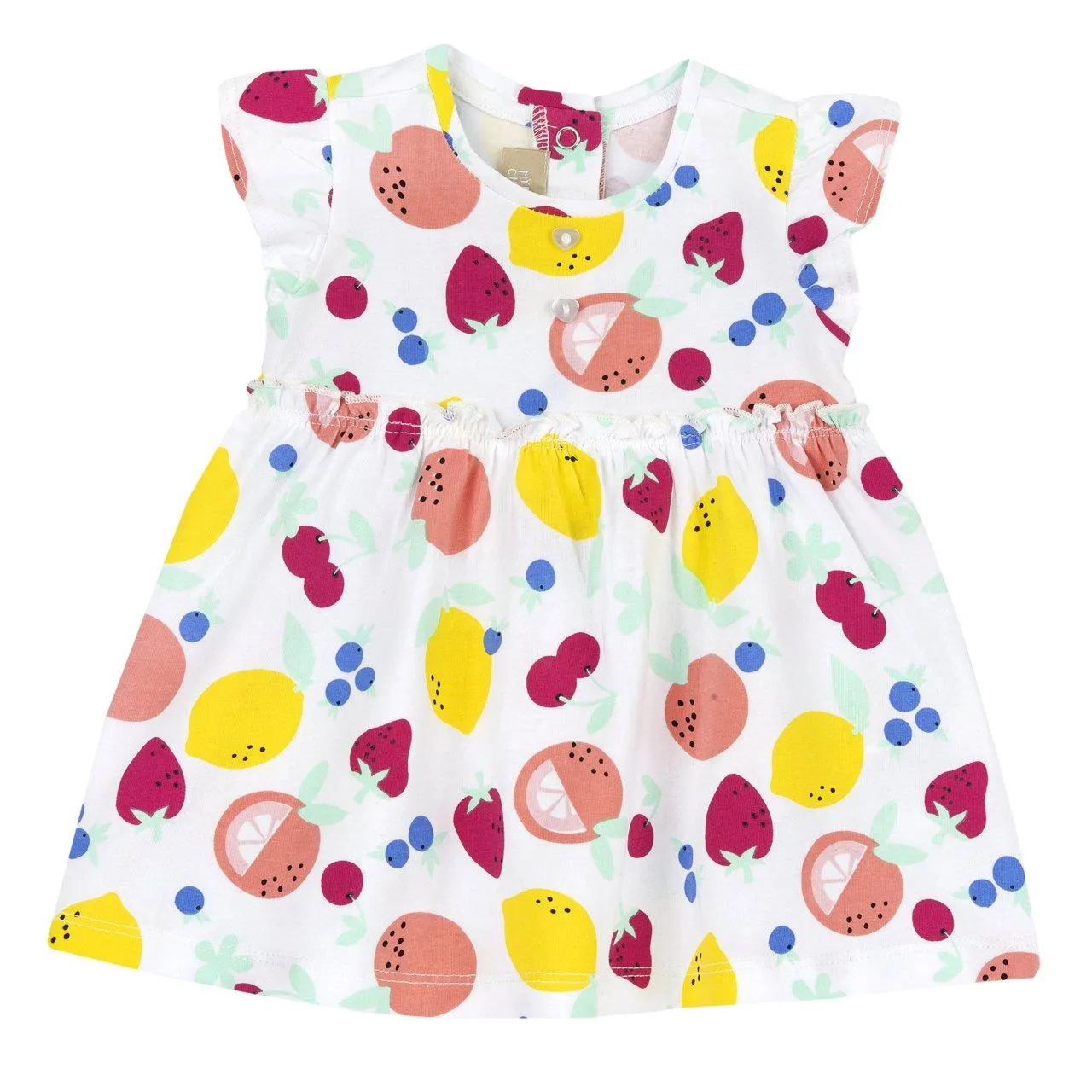 Vestito manica corta con frutta