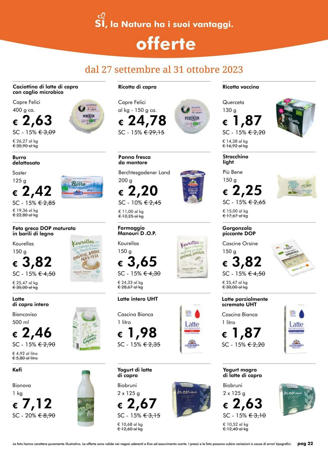 NaturaSì da 1 ottobre a 31 ottobre di 2023 - Pagina del volantino 22
