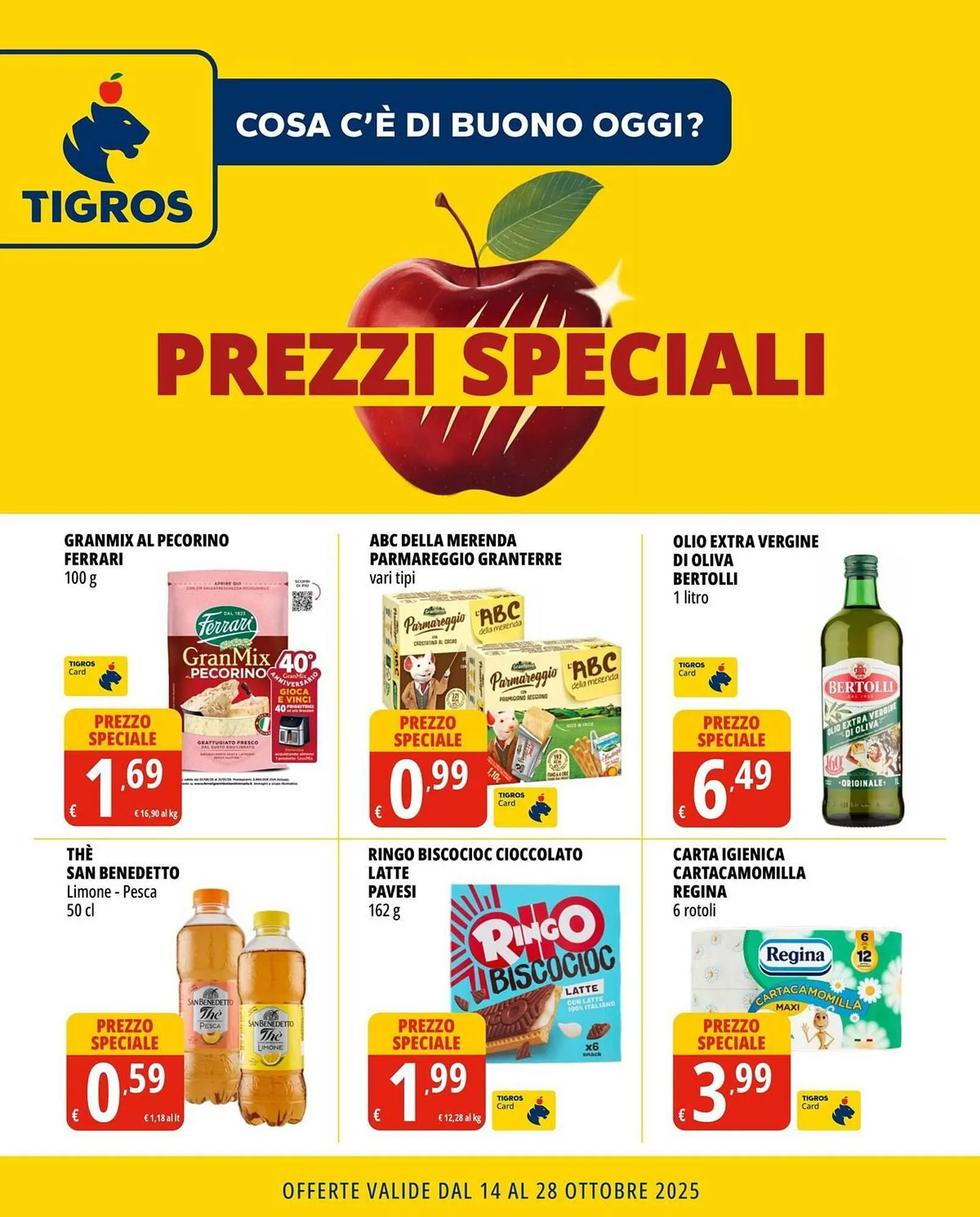 Volantino Tigros da 14 ottobre a 28 ottobre di 2025 - Pagina del volantino 1