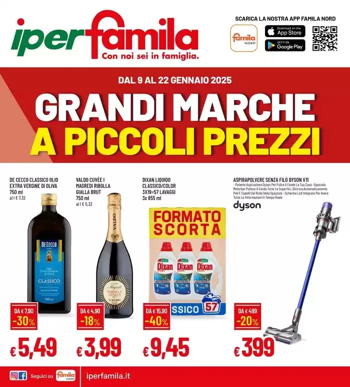 Grandi marche a piccoli prezzi da 9 gennaio a 22 gennaio di 2025 - Pagina del volantino 1