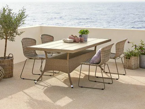 Tavolo STRIB L200 cm naturale + 4 Sedie HAJSTRUP naturale