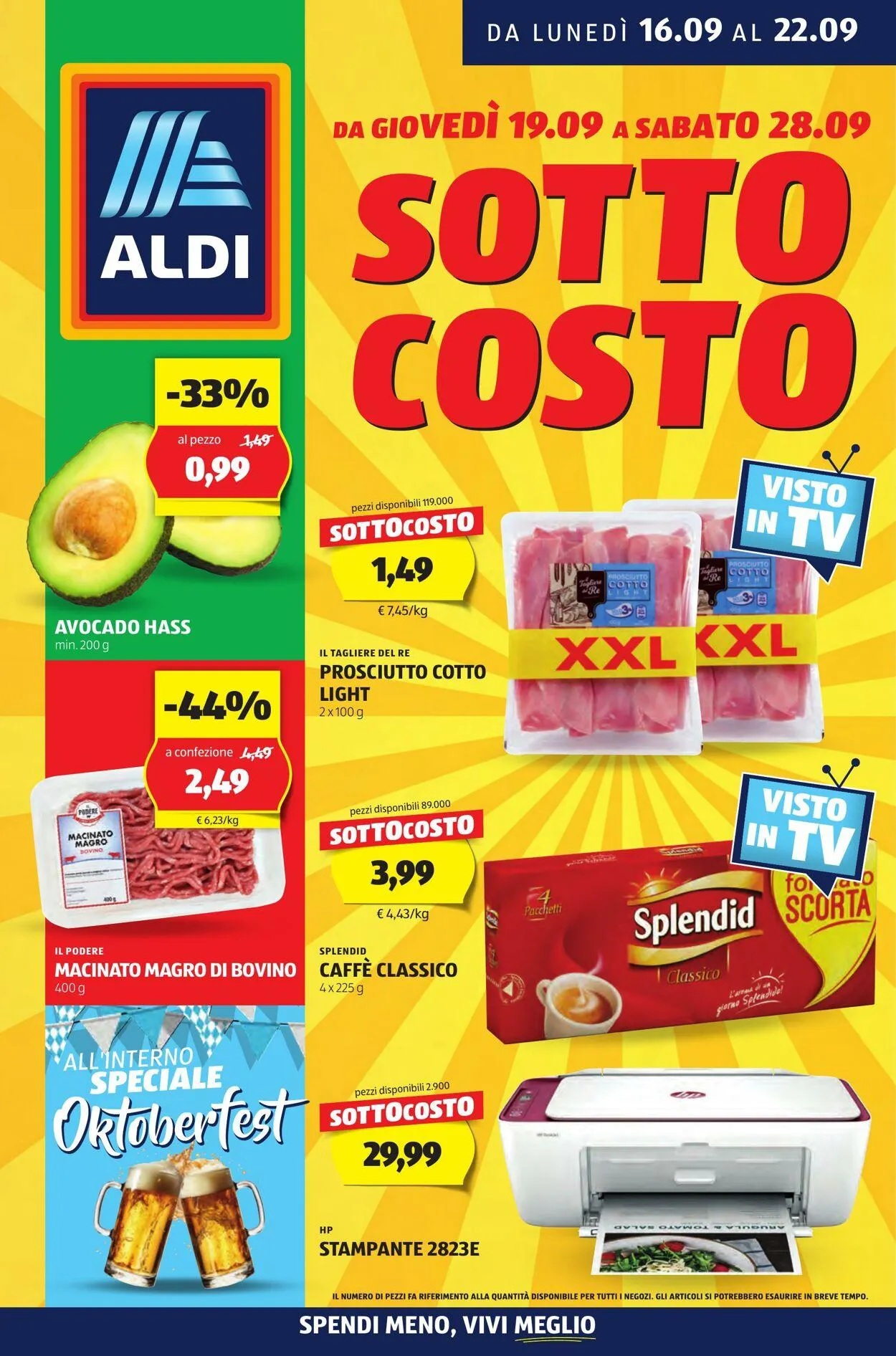 Aldi Volantino attuale da 16 settembre a 22 settembre di 2024 - Pagina del volantino 1