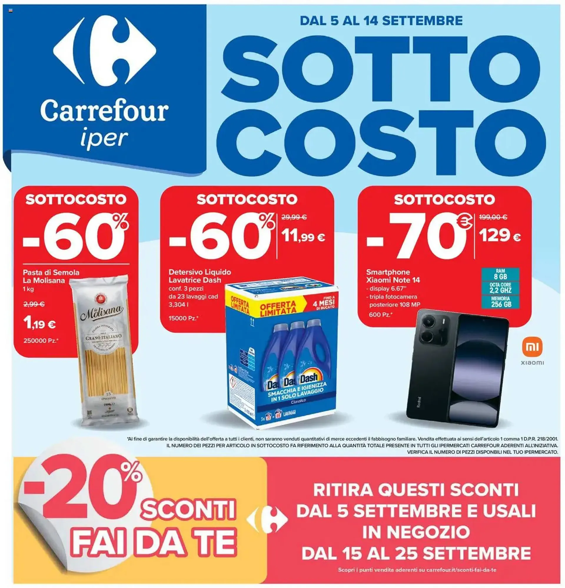 Volantino Carrefour Iper da 5 settembre a 14 settembre di 2025 - Pagina del volantino 1