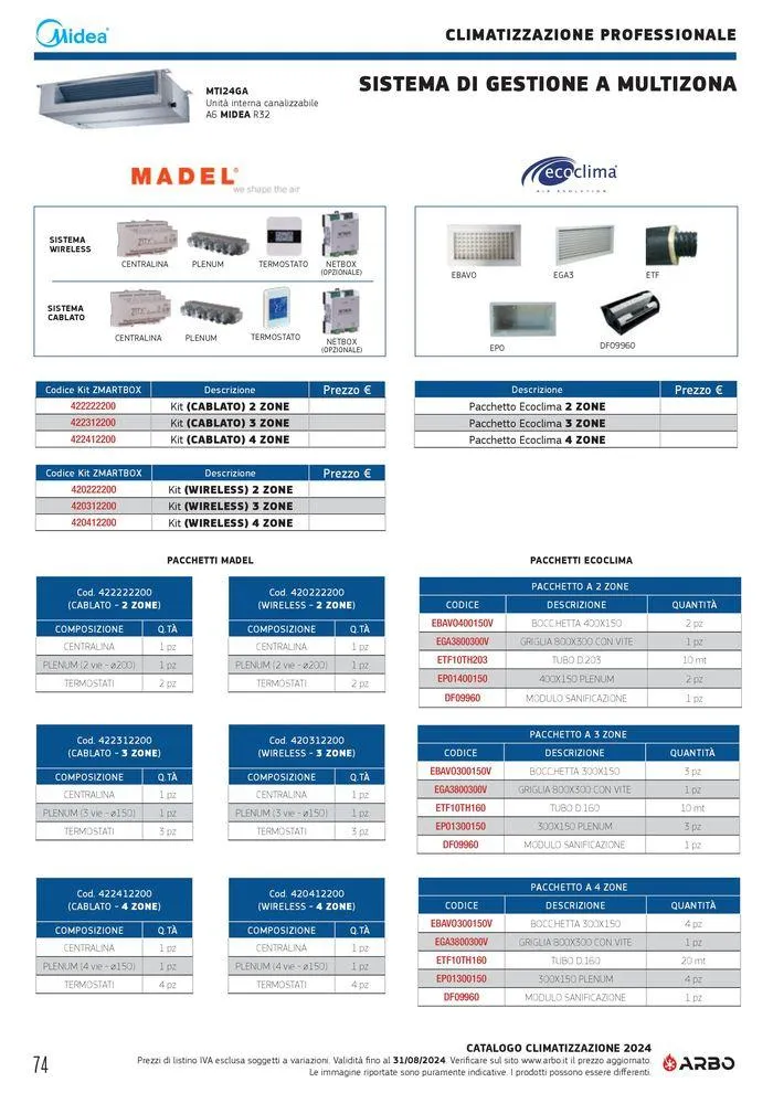 Catalogo climatizzazione 2024 da 17 maggio a 31 dicembre di 2024 - Pagina del volantino 74